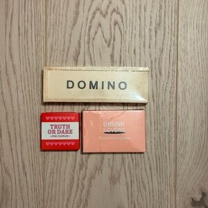 Couples Game Night Bundle Domino Set + Truth or Dare + Drunk Lovers Card Game